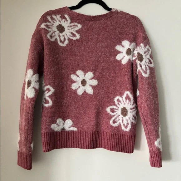 Floral Pink Cardigan Sweater in size small - Picture 3 of 5
